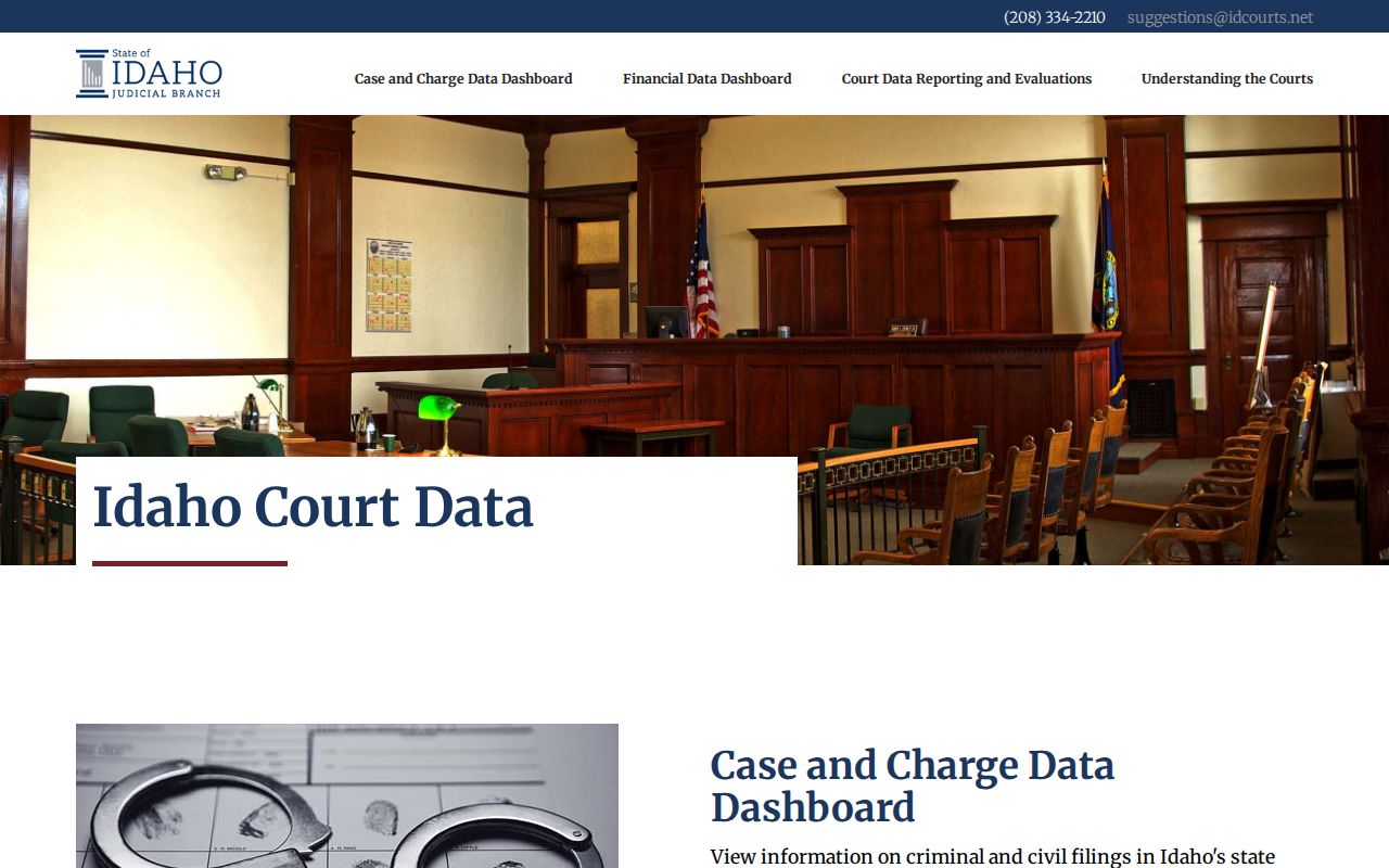 Owyhee County criminal court case data on Idaho Court Data