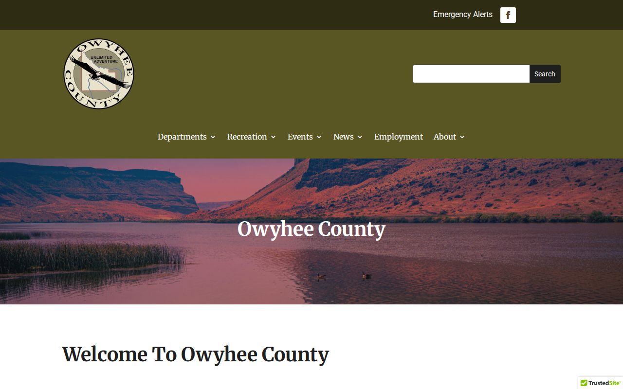 Owyhee County map and geography surrounding Grand View