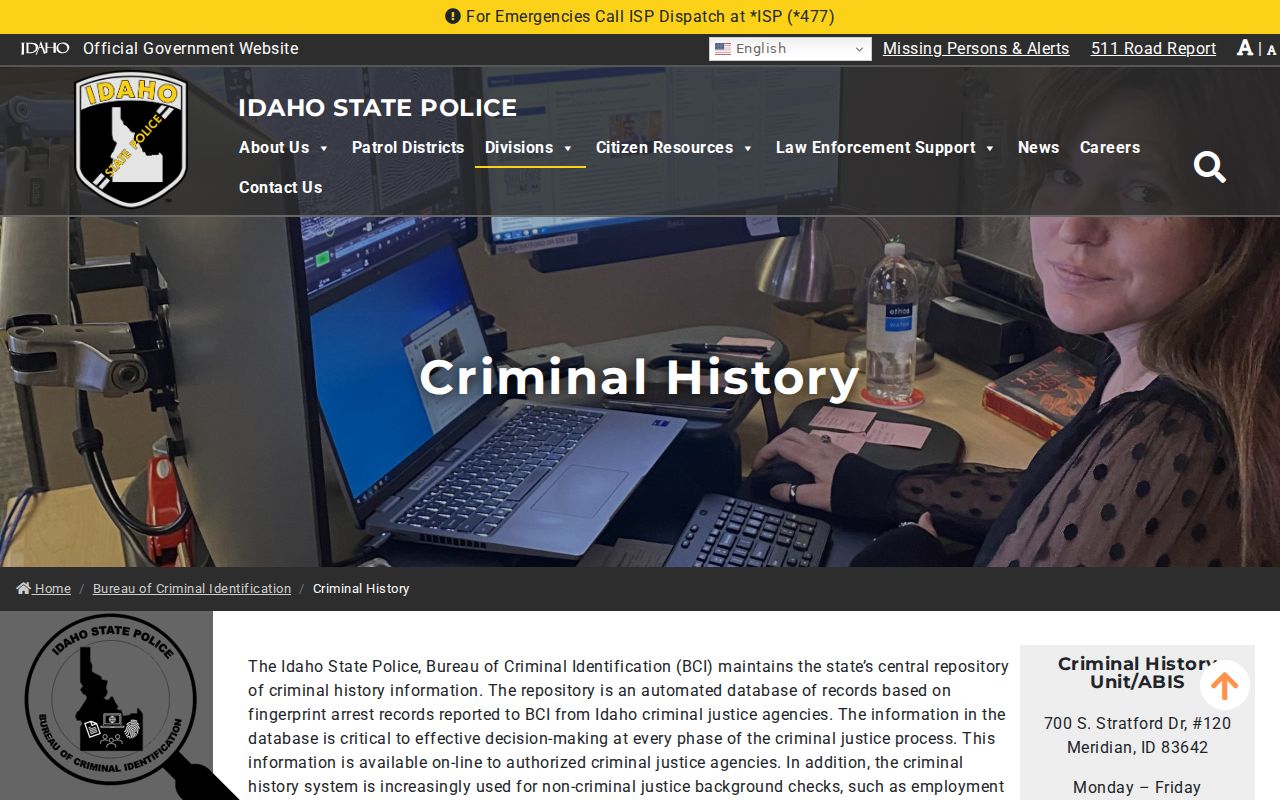 Owyhee County criminal history and Idaho BCI scope
